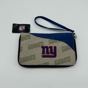 NWT New York Giants Curve Zip Organizer‎ Wallet Wristlet NFL